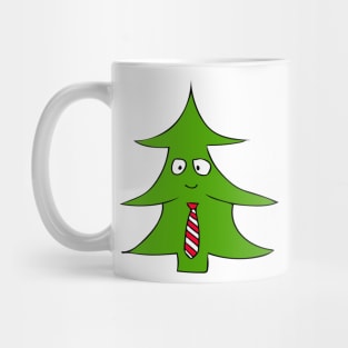 Christmas Tree Wearing A Tie Mug